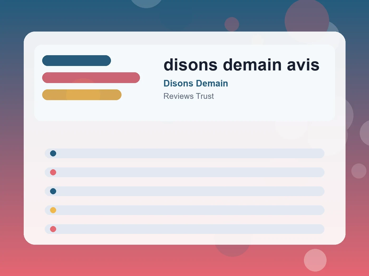 Disons Demain disons demain avis guide visual