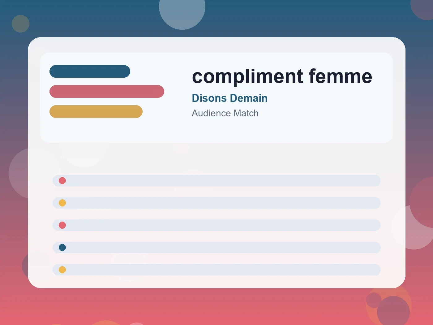 Disons Demain compliment femme guide visual