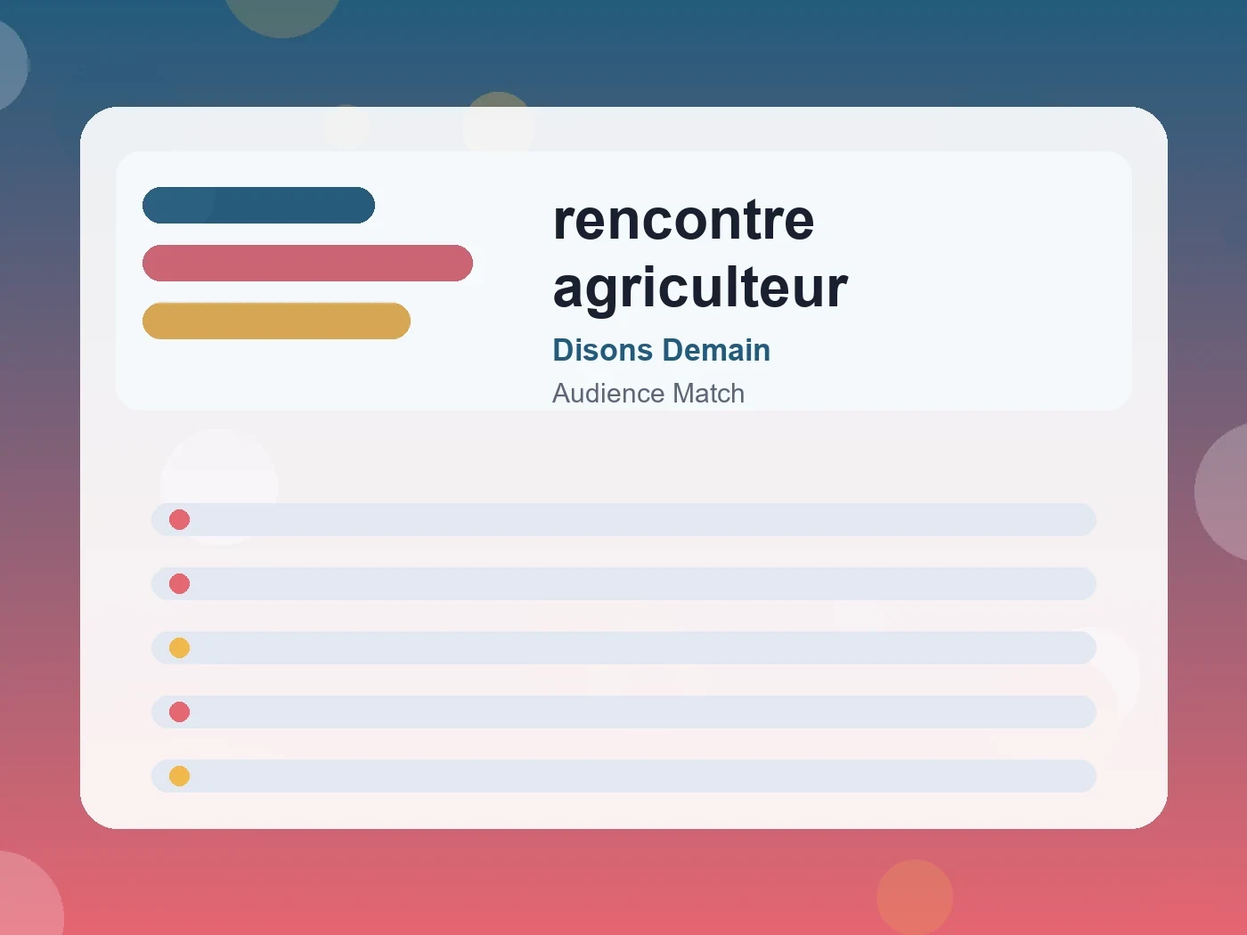 Disons Demain rencontre agriculteur guide visual