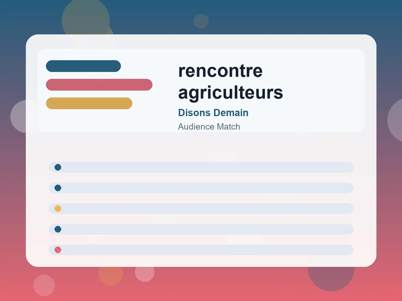 Disons Demain rencontre agriculteurs guide visual