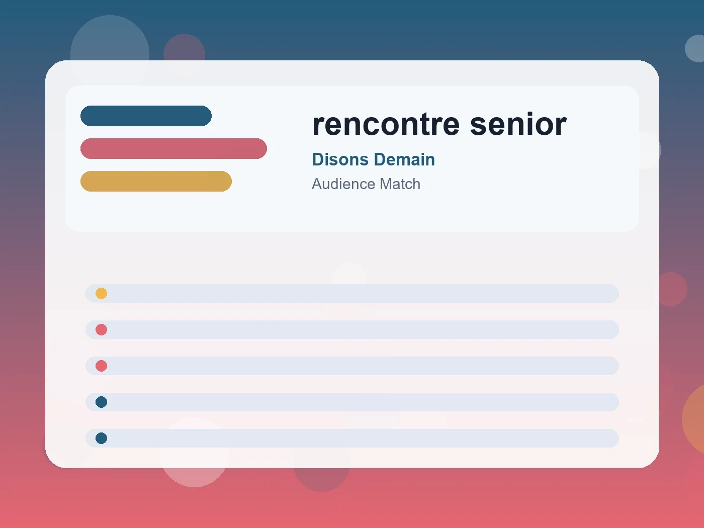 Disons Demain rencontre senior guide visual