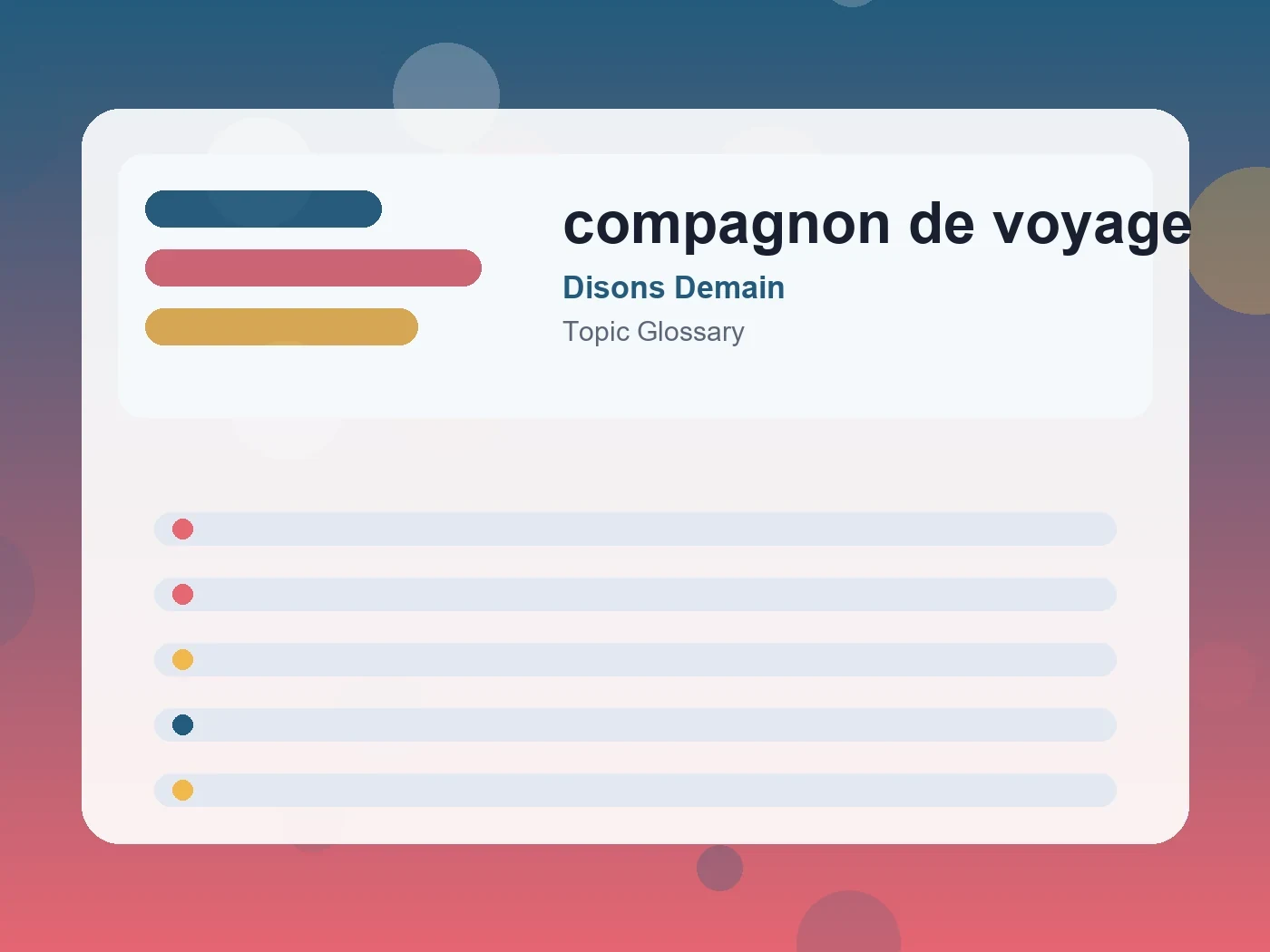 Disons Demain compagnon de voyage guide visual