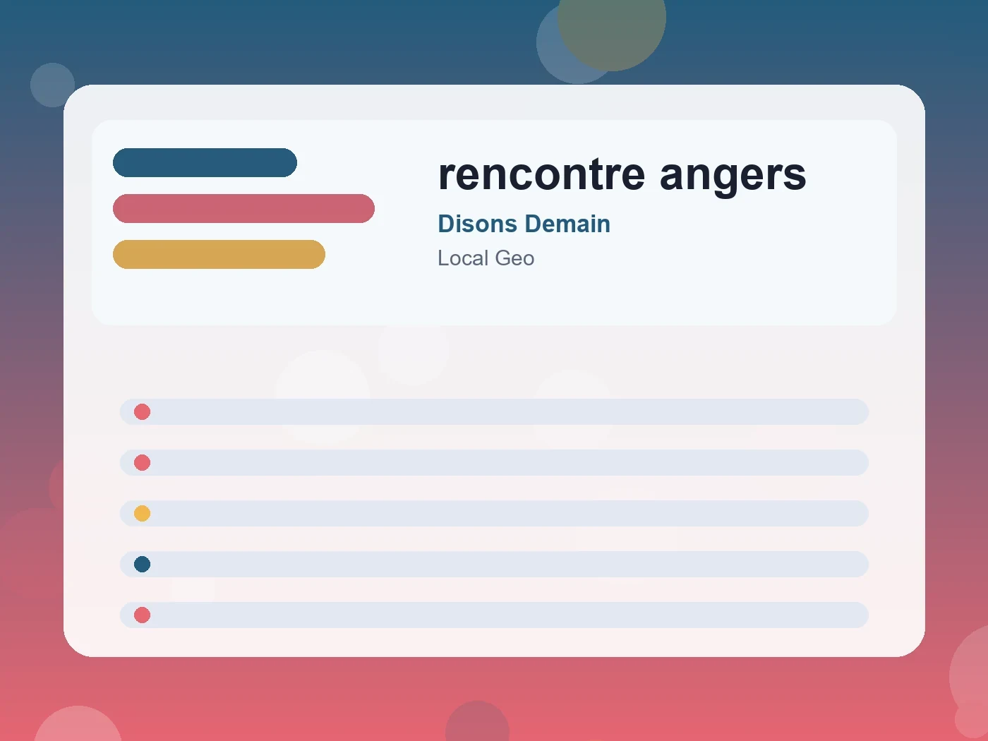 Disons Demain rencontre angers guide visual