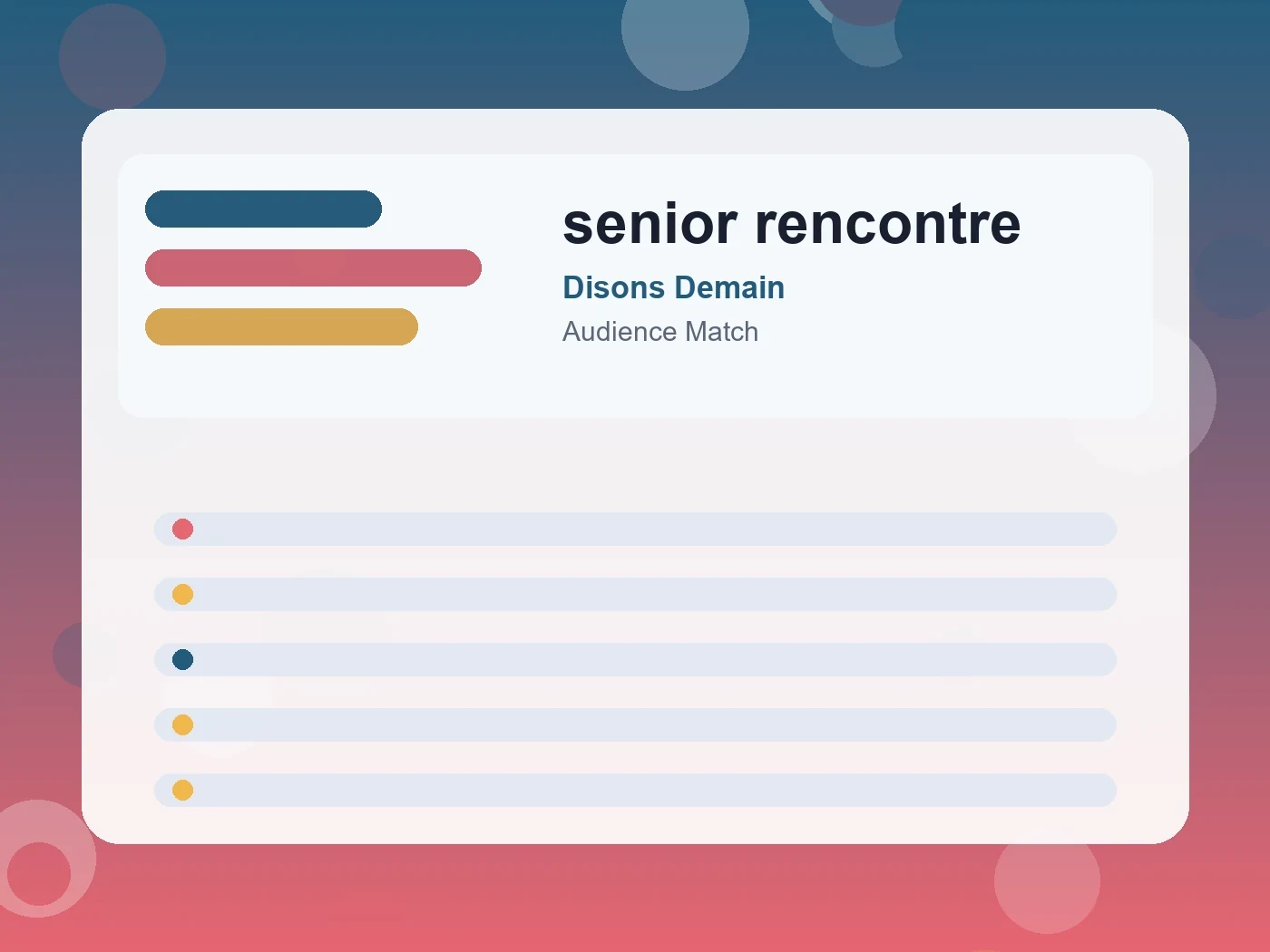 Disons Demain senior rencontre guide visual