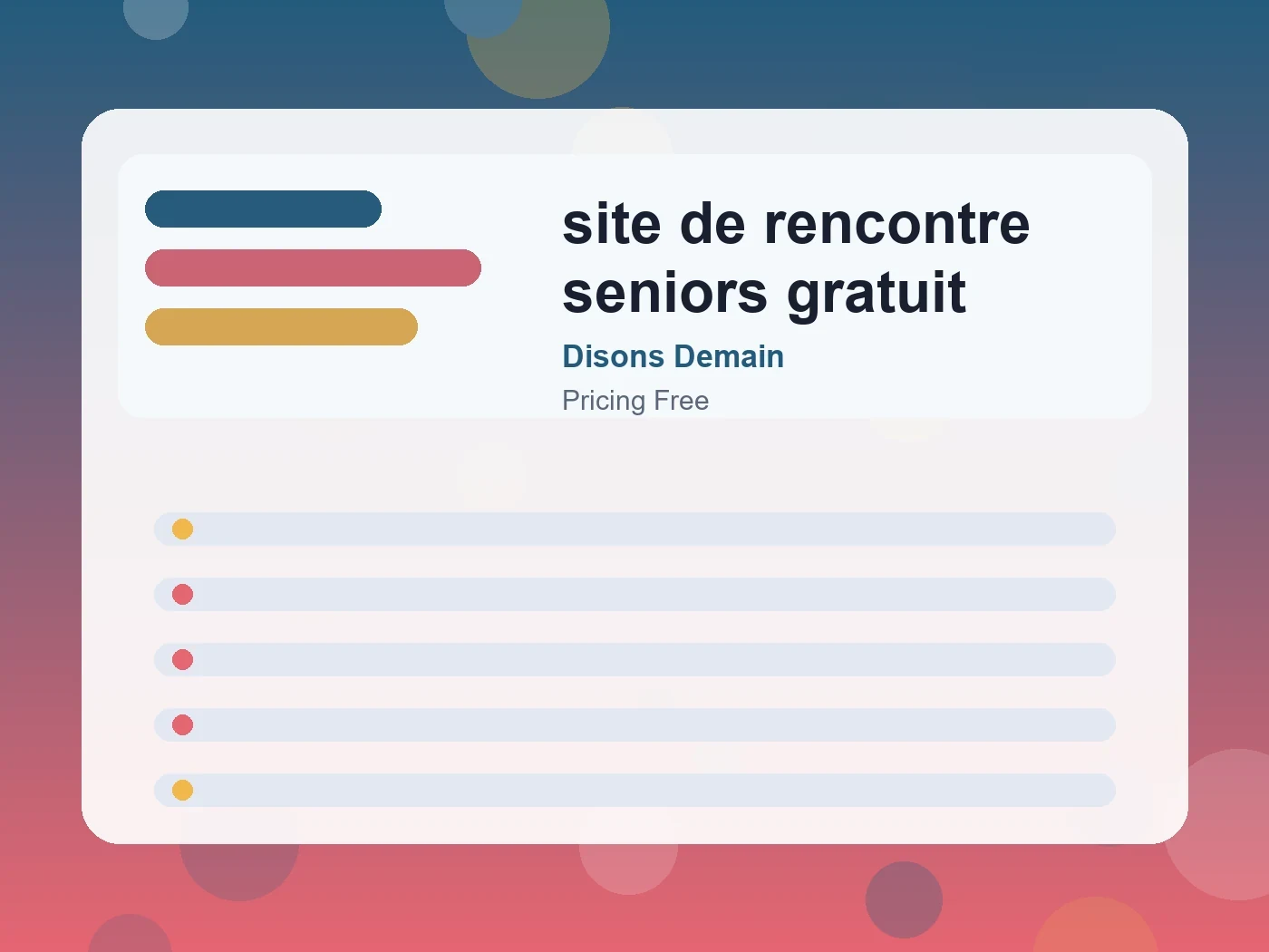 Disons Demain site de rencontre seniors gratuit guide visual