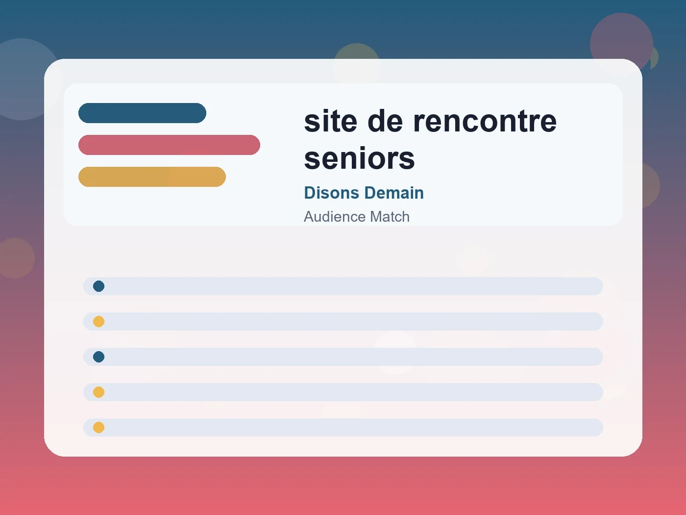Disons Demain site de rencontre seniors guide visual